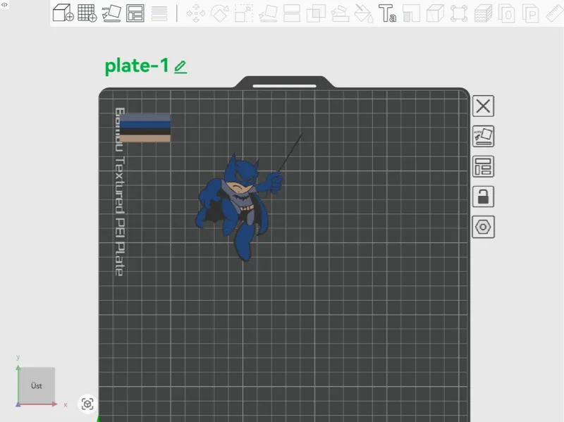 Batman Keychain 2D for 3 colors