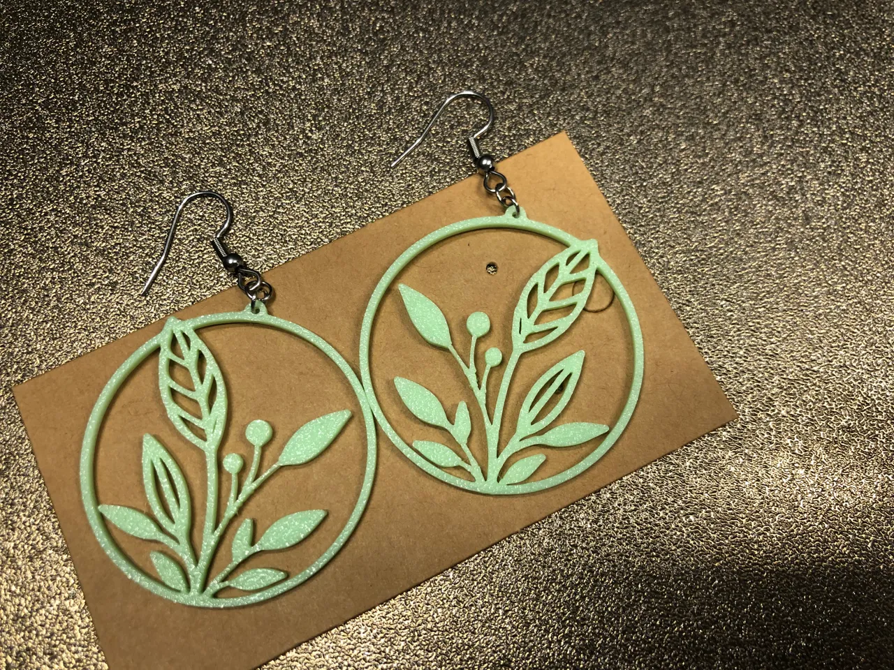 Leaf and flower earrings, no AMS 0.4 mm nozzle view 3
