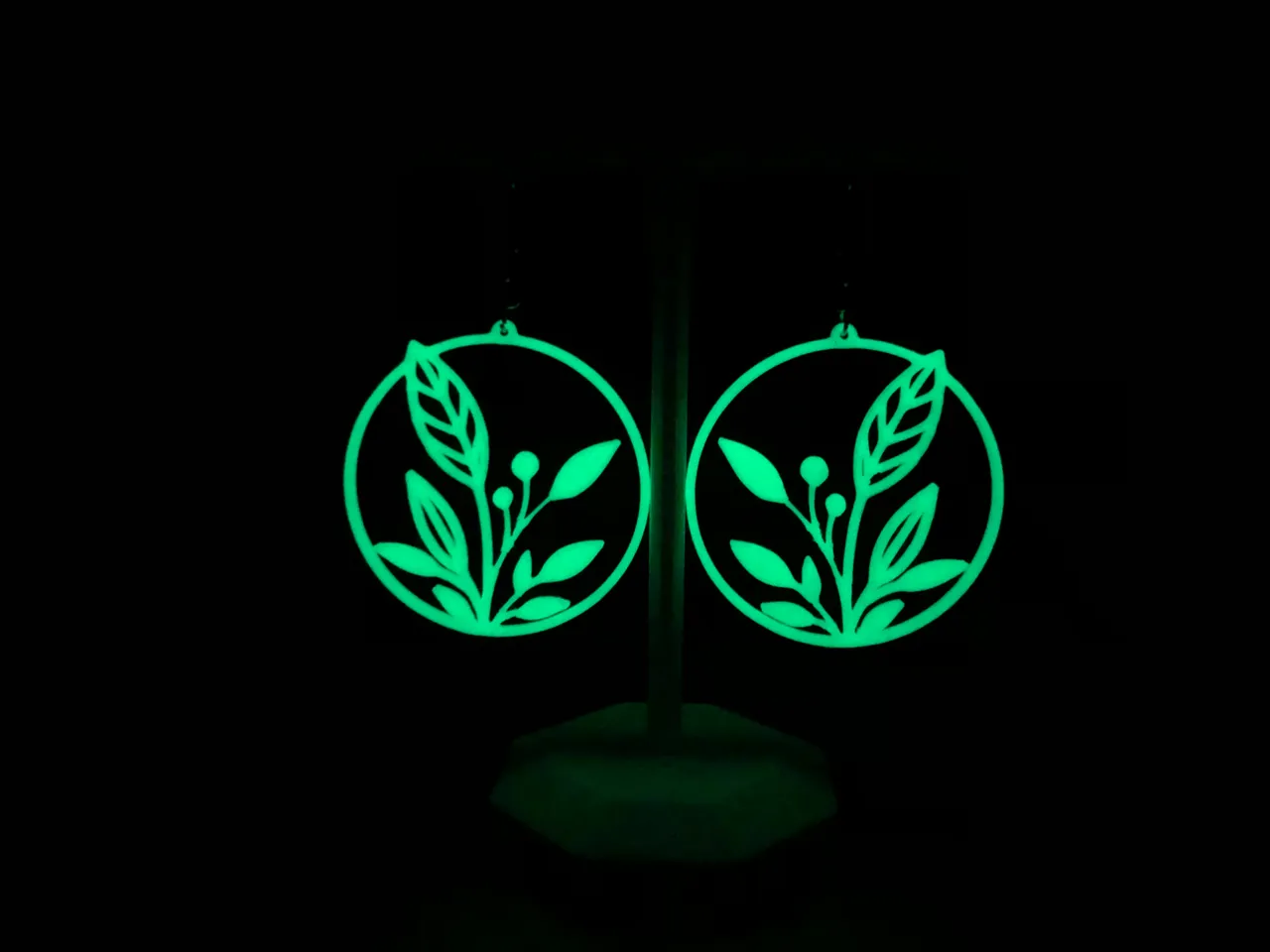 Leaf and flower earrings, no AMS 0.4 mm nozzle view 2