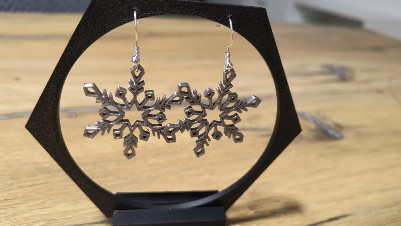 Set of 5 different snowflake earring (sell it :D) view 3