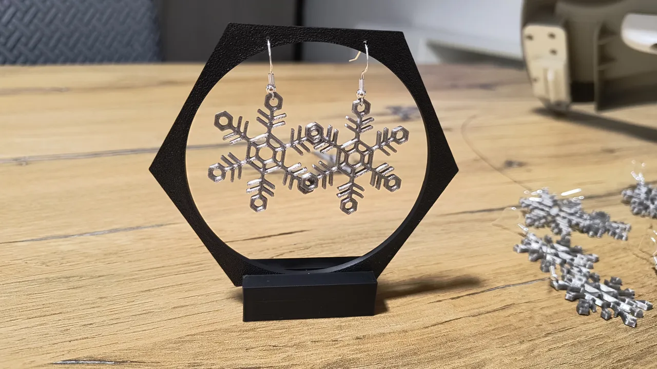 Set of 5 different snowflake earring (sell it :D) view 4