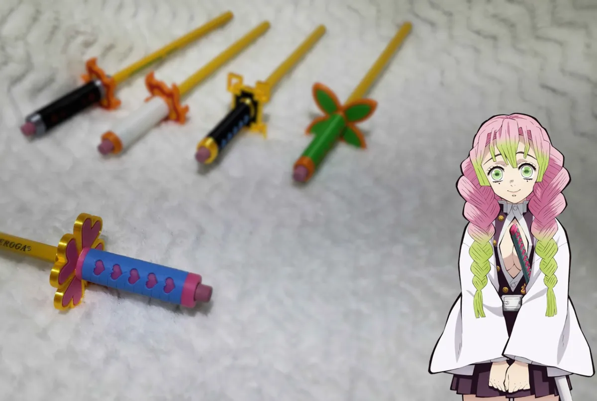 Demon Slayer Nichirin Pencil Topper (Mitsuri) - Free 3D Print Model ...