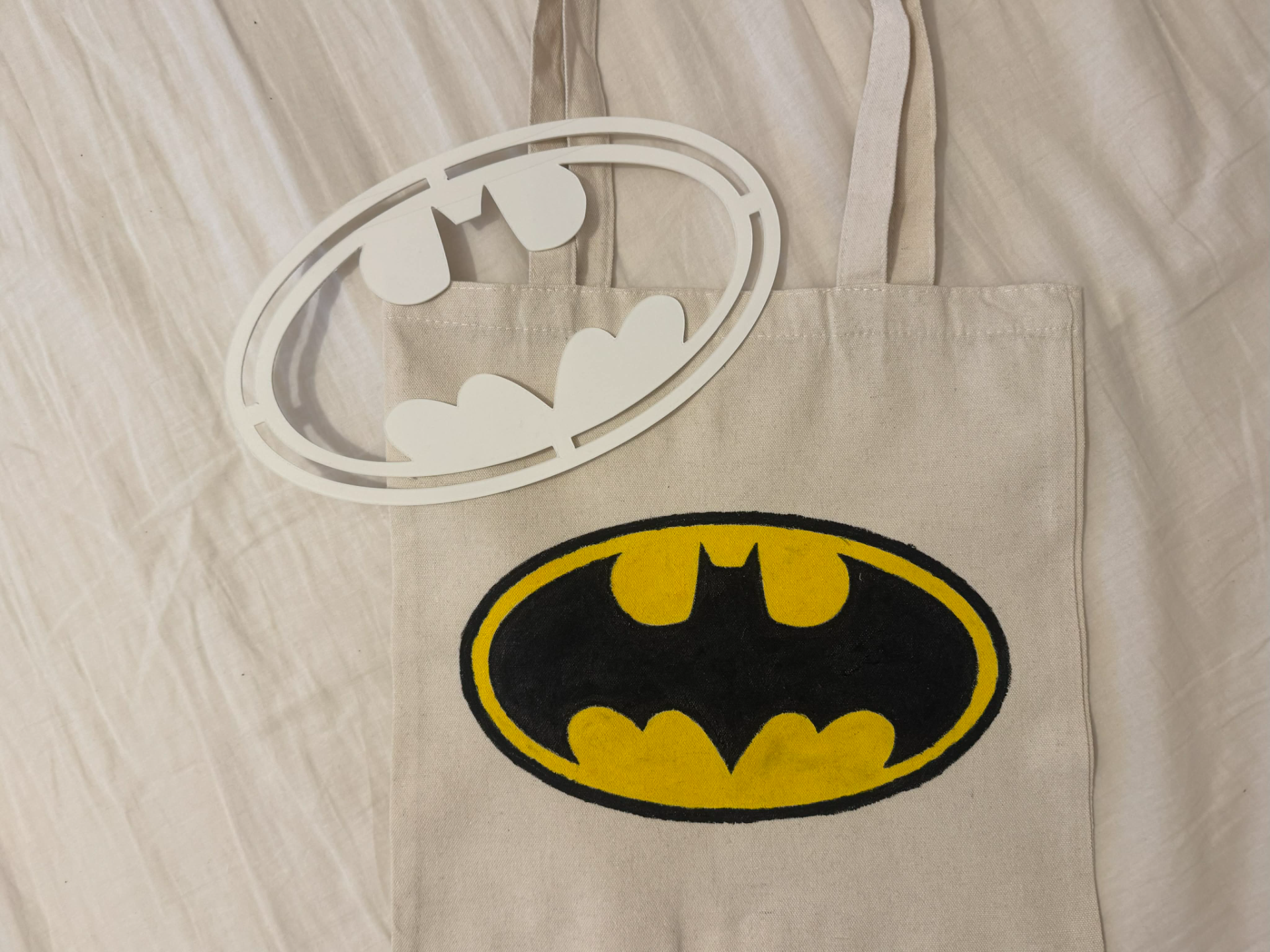 Batman logo stencil