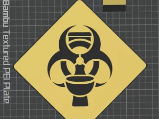 Biohazard Toilette Sign