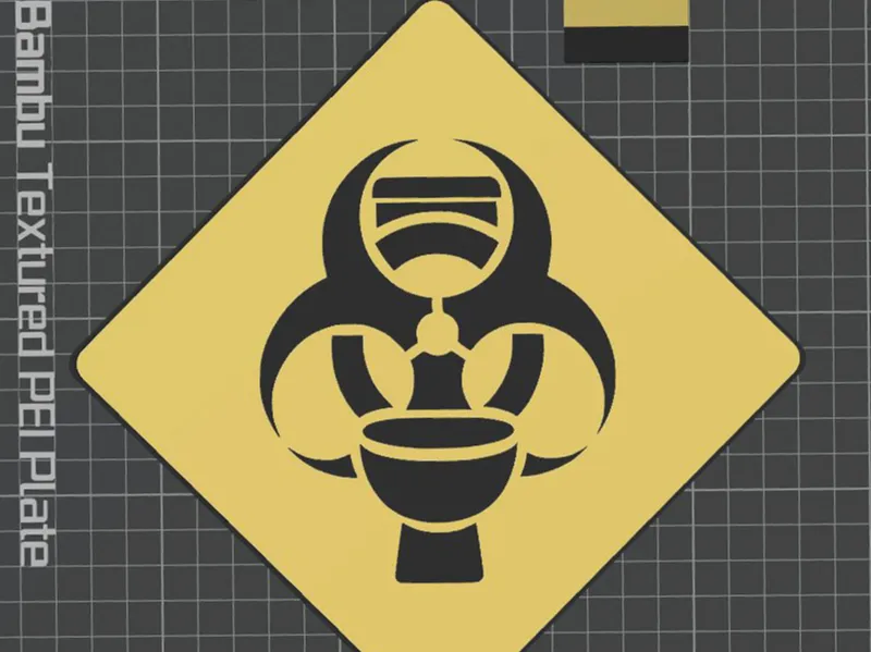 Biohazard Toilette Sign