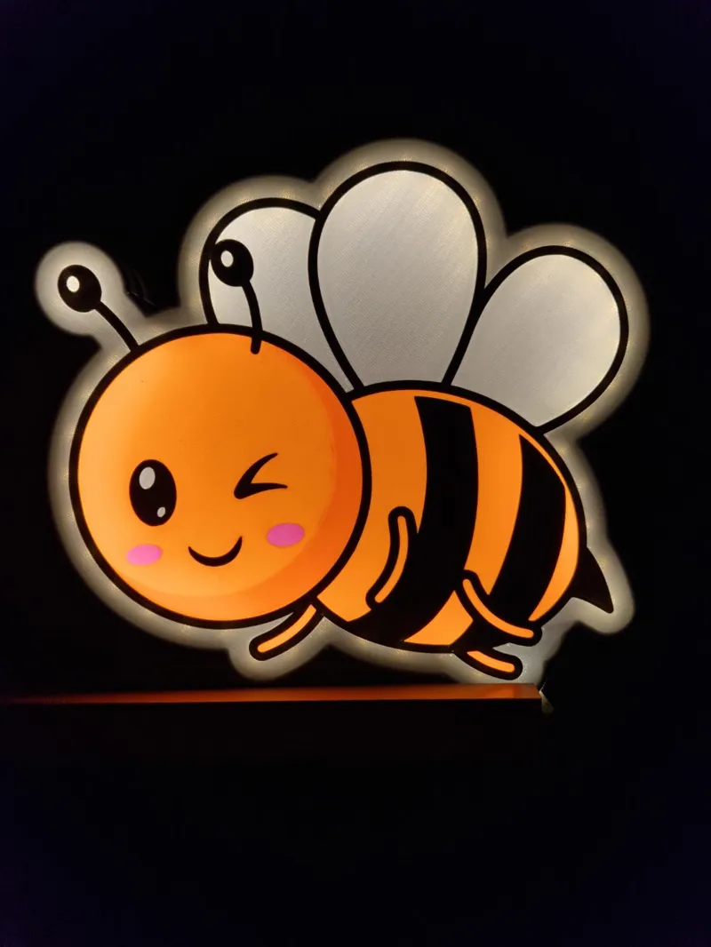 Cute bee light box