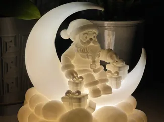 月上圣诞老人led灯