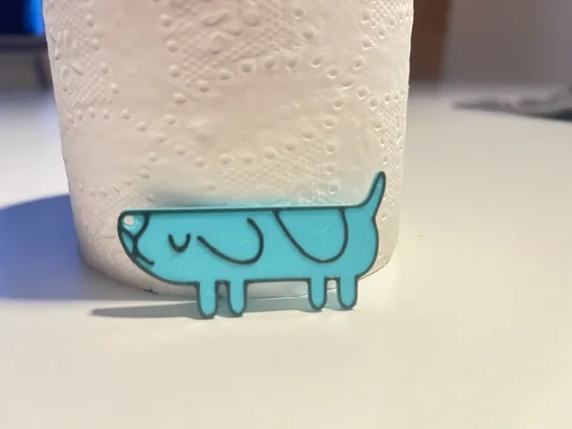 Bluey Long dog keychain