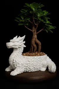 Pot bonsaï en forme de dragon — photo 3