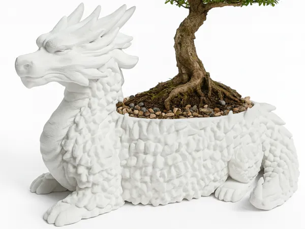 Pot bonsaï en forme de dragon
