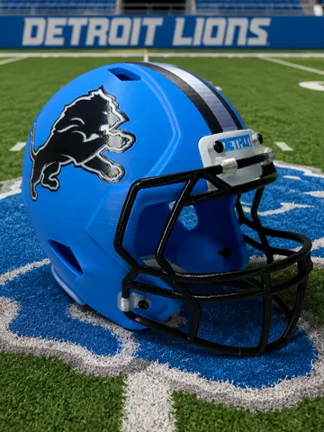 Pieza para disfraz o exhibición: Detroit Lions ALT Mini Football Helmet — vista de referencia 2