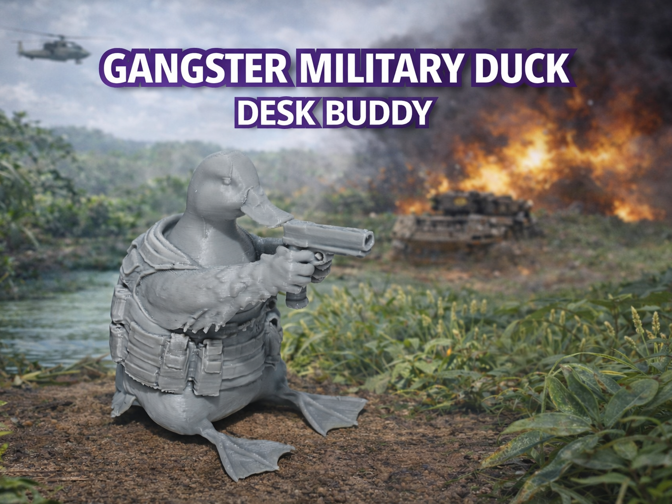 Canard militaire - compagnon de bureau