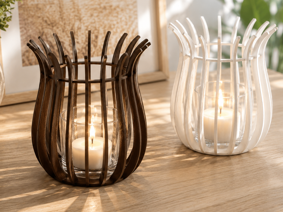 Windlicht im Lamellen-Design – easy print