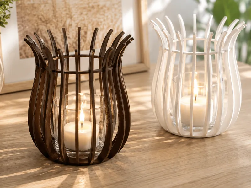 Windlicht im Lamellen-Design – easy print