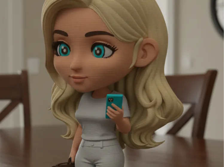 Office Series Lady Casual All-White Comfy Figurine