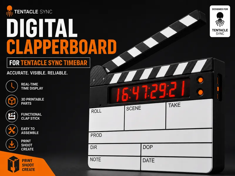 Digital Slate for Tentacle Sync Timebar