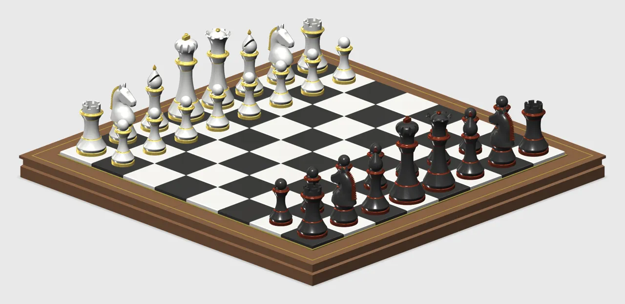Chess Set Pieces Figures view 4