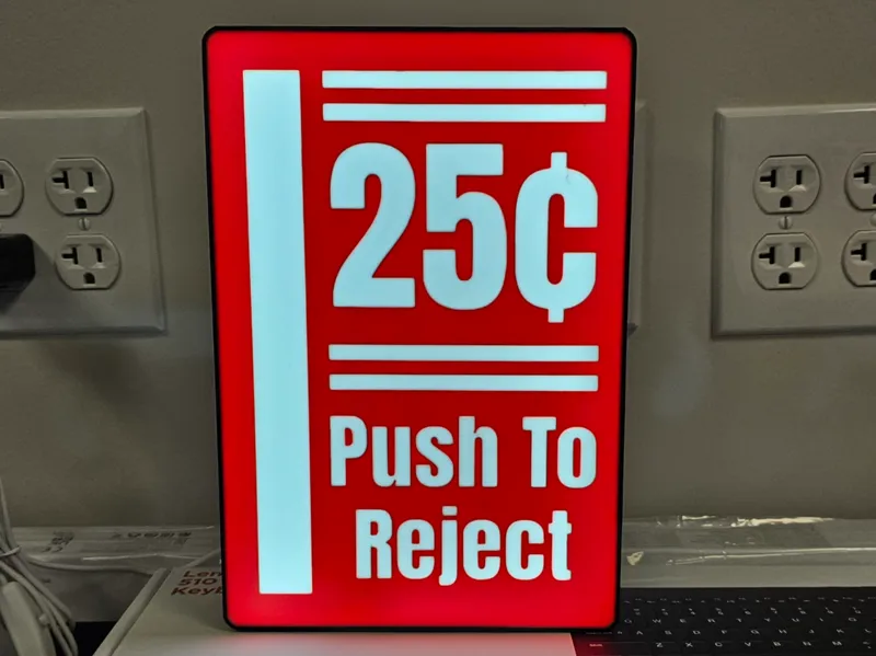 Arcade Coin Button Lightbox