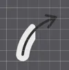 Arrow to clip on