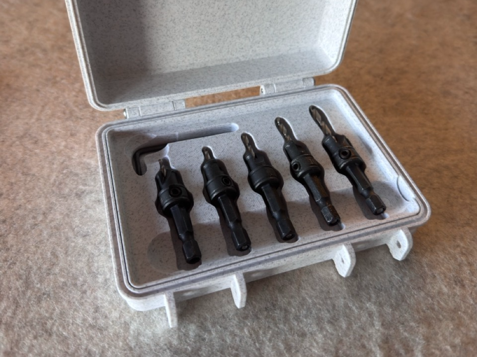 Rugged Box for Countersink Drill Bit Set 