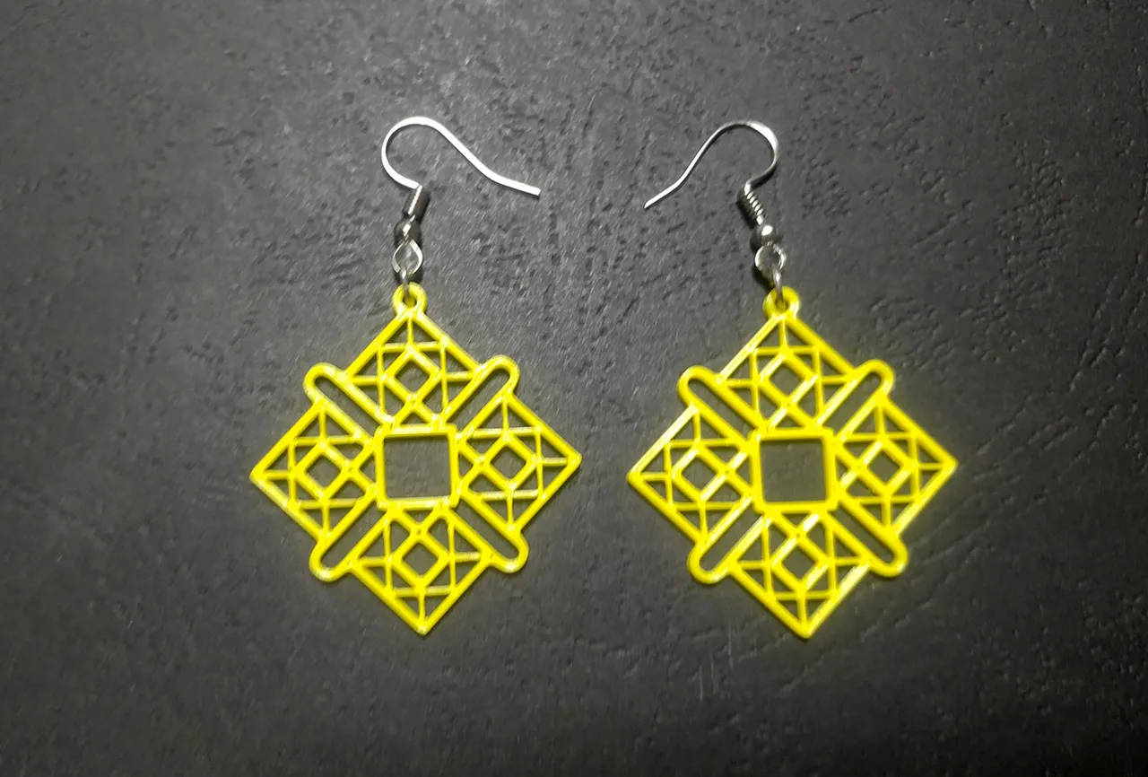 Linked Squares Earrings view 4