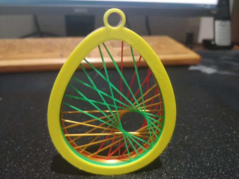 Easter Egg String Art, Color, mit Öse