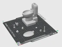 Mini toilettes jouet à chasse d'eau — photo 3