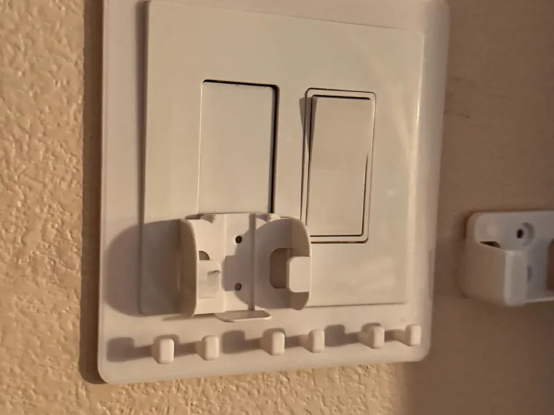 Hooks for Double Light Switch