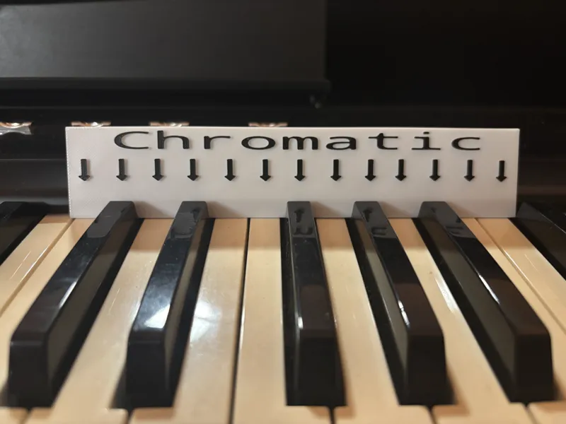 Chromatic Scale Piano Card