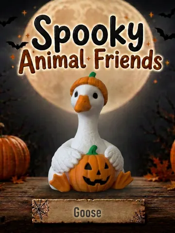 Adorno temático: Goose Pumpkin Spooky Animal Friends — vista de referencia 2