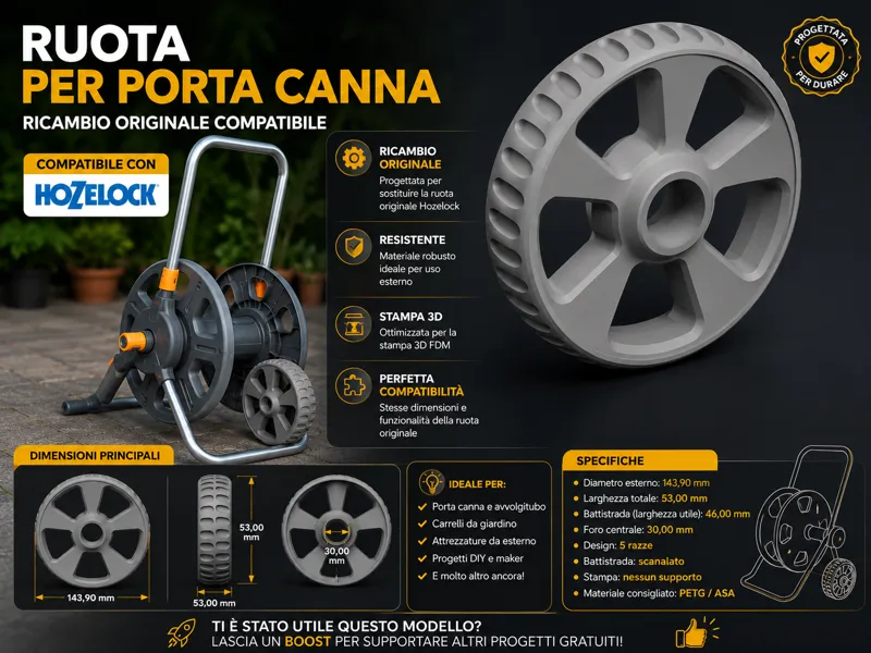 Ruota per porta canna acqua Hozelock