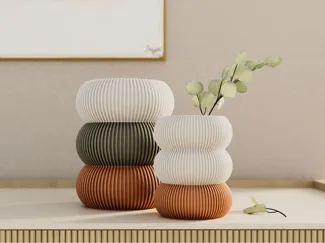 Soft Stack – Puffed Profiles Vase Set - 3 of 3
