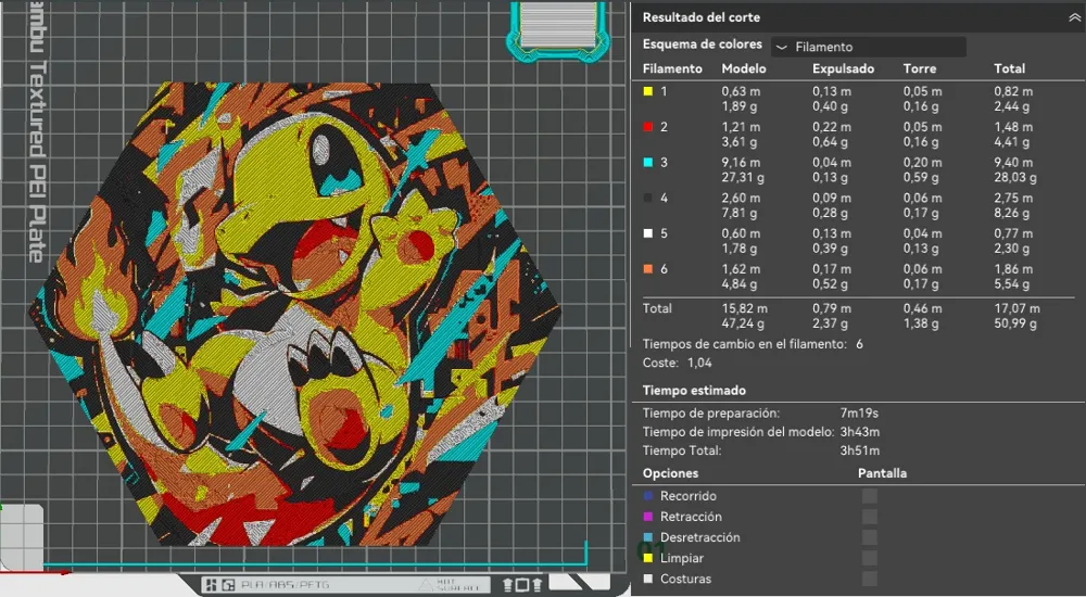 Hueforge Charmander Pokemon honeycomb mode - Free 3D Print Model ...