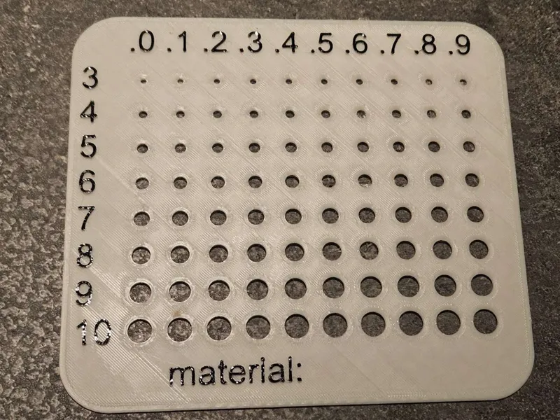 hole dimension test tool