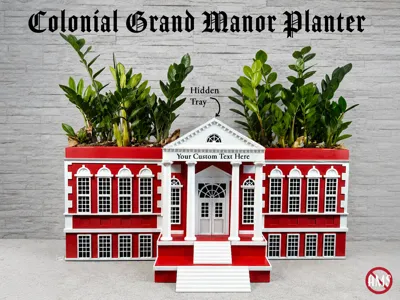 Colonial Grand Manor Planter With Drip Tray
