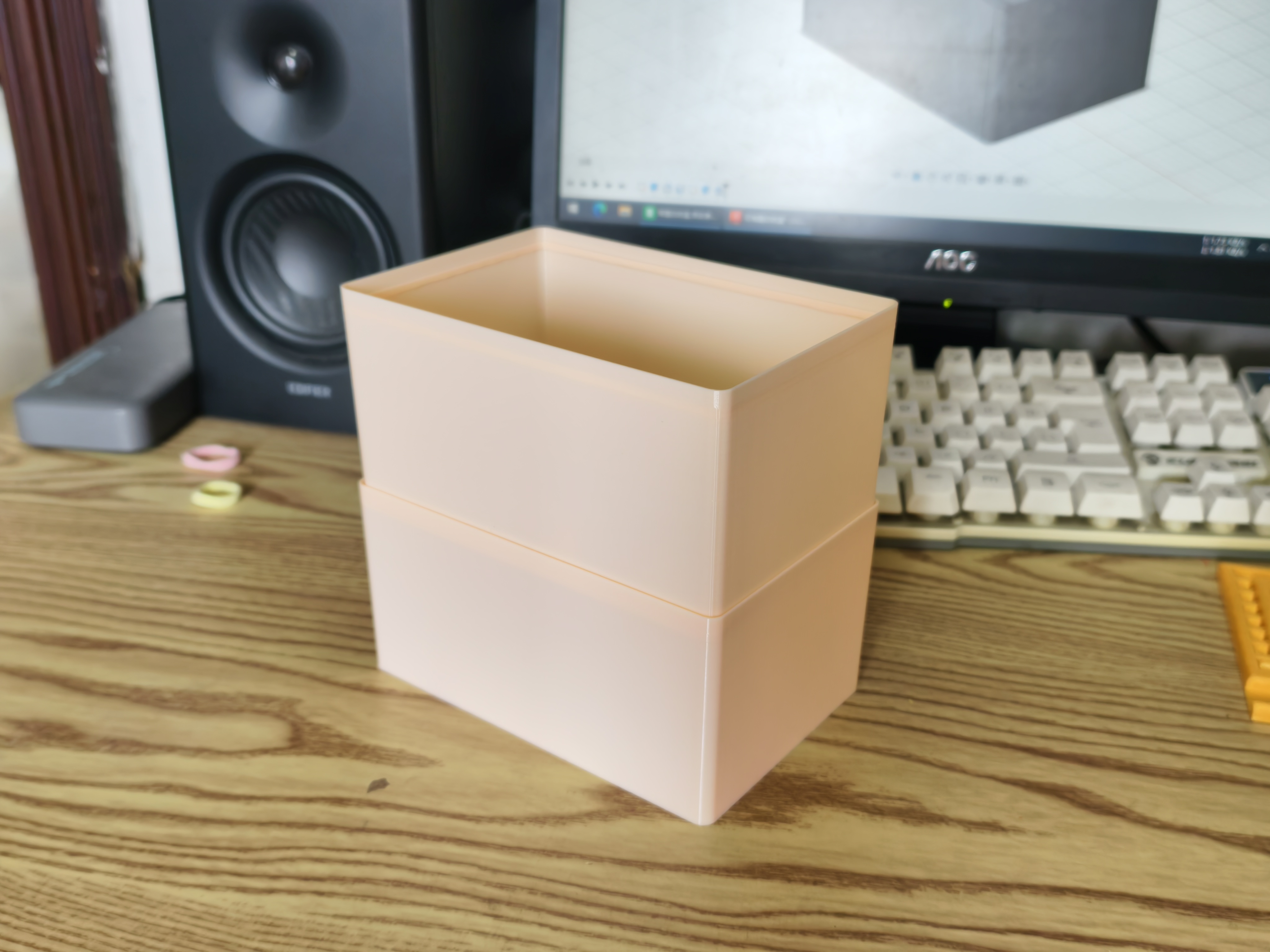 Miniatura 3 do modelo 3D 堆叠收纳盒，省时省料，极简设计