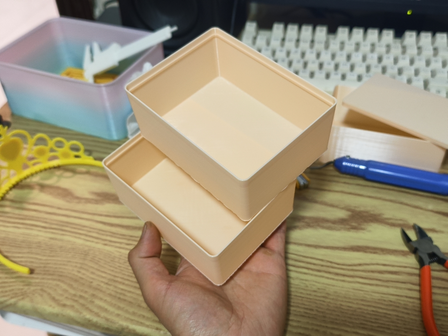Miniatura 2 do modelo 3D 堆叠收纳盒，省时省料，极简设计