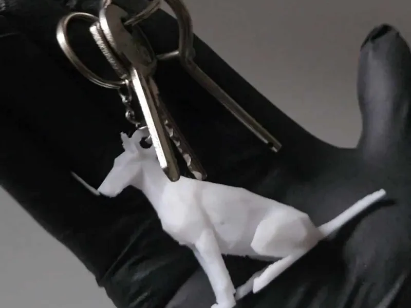 Dobermann modern pet keychain-quick and easy print