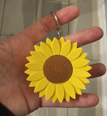 Accesorio para sujetar ligas de cabello: Sunflower Hair Tie Holder Keychain — vista de referencia 4