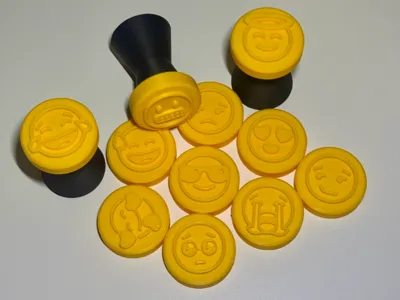 Emoji Modeling Clay Stamps with Ergonomic Handle