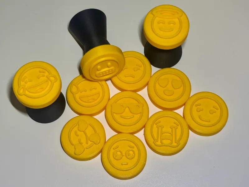 Emoji Modeling Clay Stamps with Ergonomic Handle