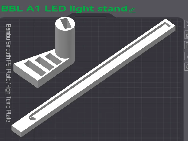 A1/A1 mini standing bar for 27cm LED strip