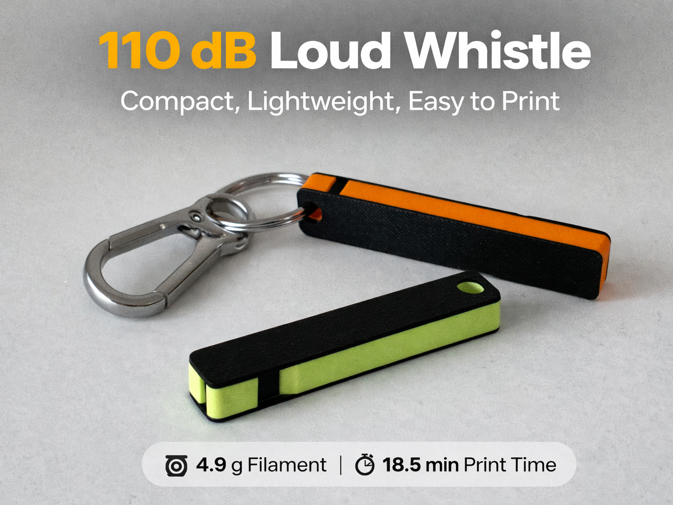 110 dB Ultra Kompakte Pfeife – 4,9 g