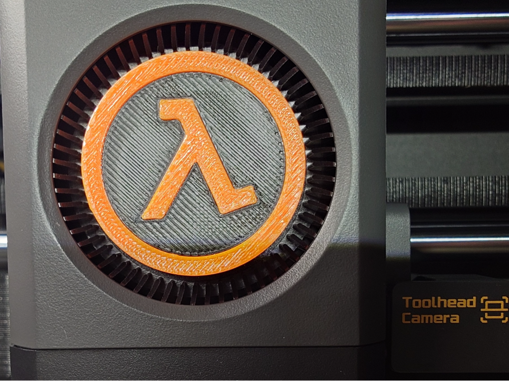 X2D Fan cover Half Life Lambda sign