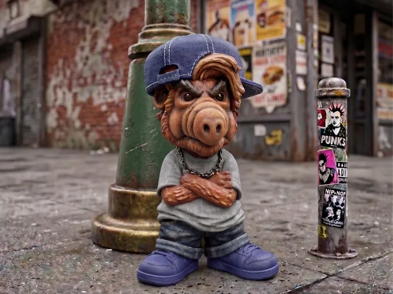 Mini grimmiger Urban ALF – Street Style