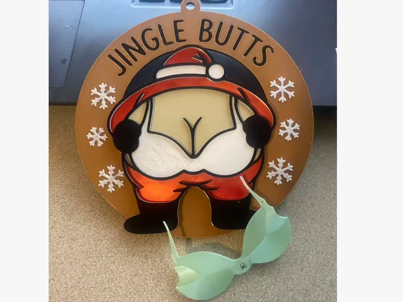 Swap Santa’s butt and bra Commercial use allowed