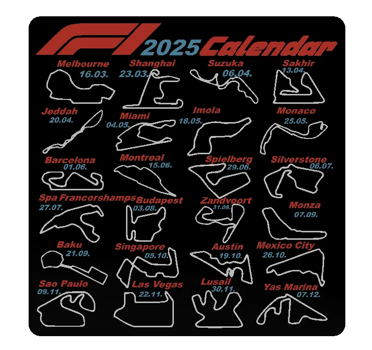 2025 F1 Calendar by Dule - MakerWorld 2025-f1-calendar-by-dule-makerworld