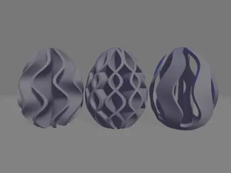 Wavy Easter Egg Collection Decoration