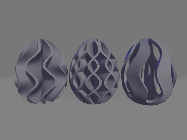 Wavy Easter Egg Collection Decoration