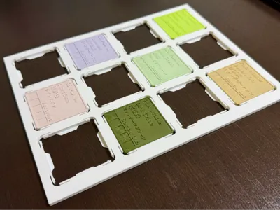 52-color dedicated display stand (for 12 cards / PETG elastic fit design)